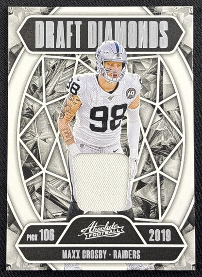Maxx Crosby 2025 Panini Absolute Draft Diamonds Jersey Raiders
