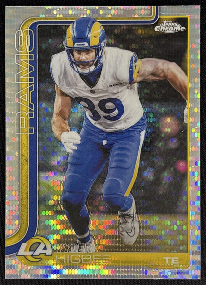 Tyler Higbee 2025 Topps Chrome Pulsar Refractor Rams