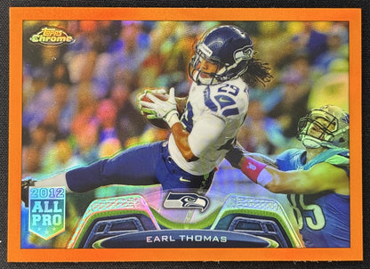 Earl Thomas 2013 Topps Chrome Orange Refractor Seahawks - Seattle Seahawks