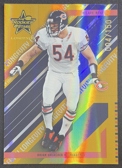 Brian Urlacher 2004 Leaf Rookies & Stars Orange /150 Bears Sports Trading Card