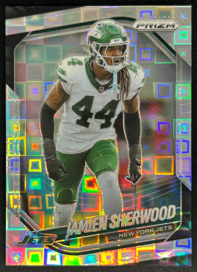 Jamien Sherwood 2025 Panini Prizm Pandora /400 Jets Sports Trading Cards