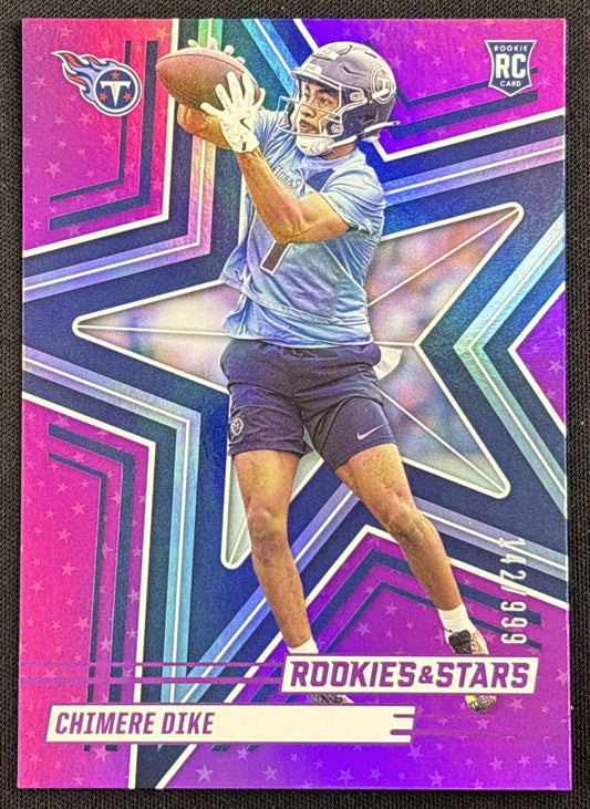 Chimere Dike 2025 Panini Rookies & Stars Purple /999 Titans Tennessee Titans