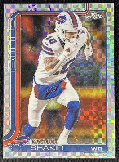 Khalil Shakir 2025 Topps Chrome X-Fractor Bills