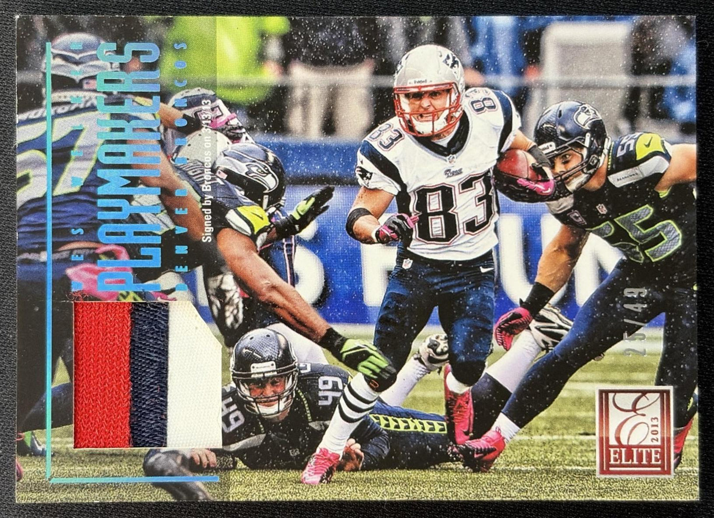 Wes Welker 2013 Panini Elite Playmakers /49 Broncos front