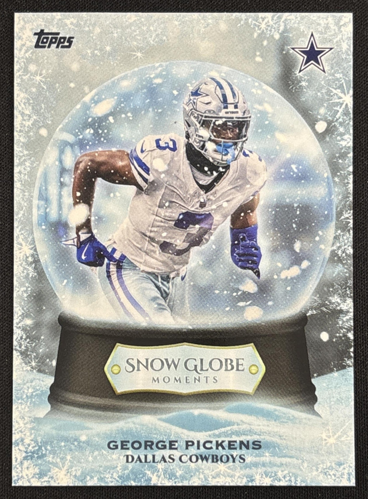 George Pickens 2026 Topps Holiday Snow Globe Moments Cowboys - Front