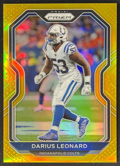 Darius Leonard 2020 Prizm Gold /10 Colts Sports Trading Card