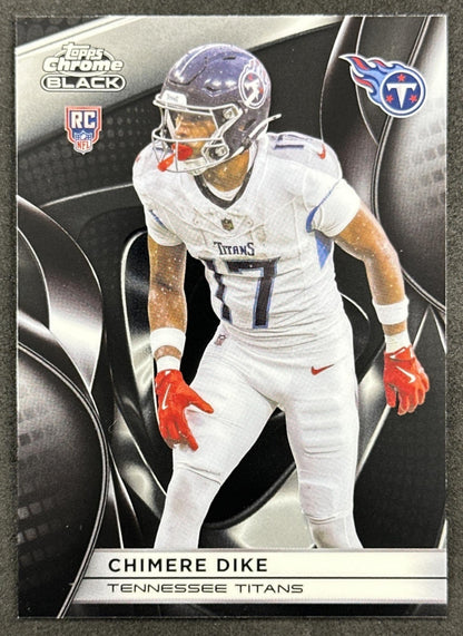 Chimere Dike 2025 Topps Chrome Black Titans front