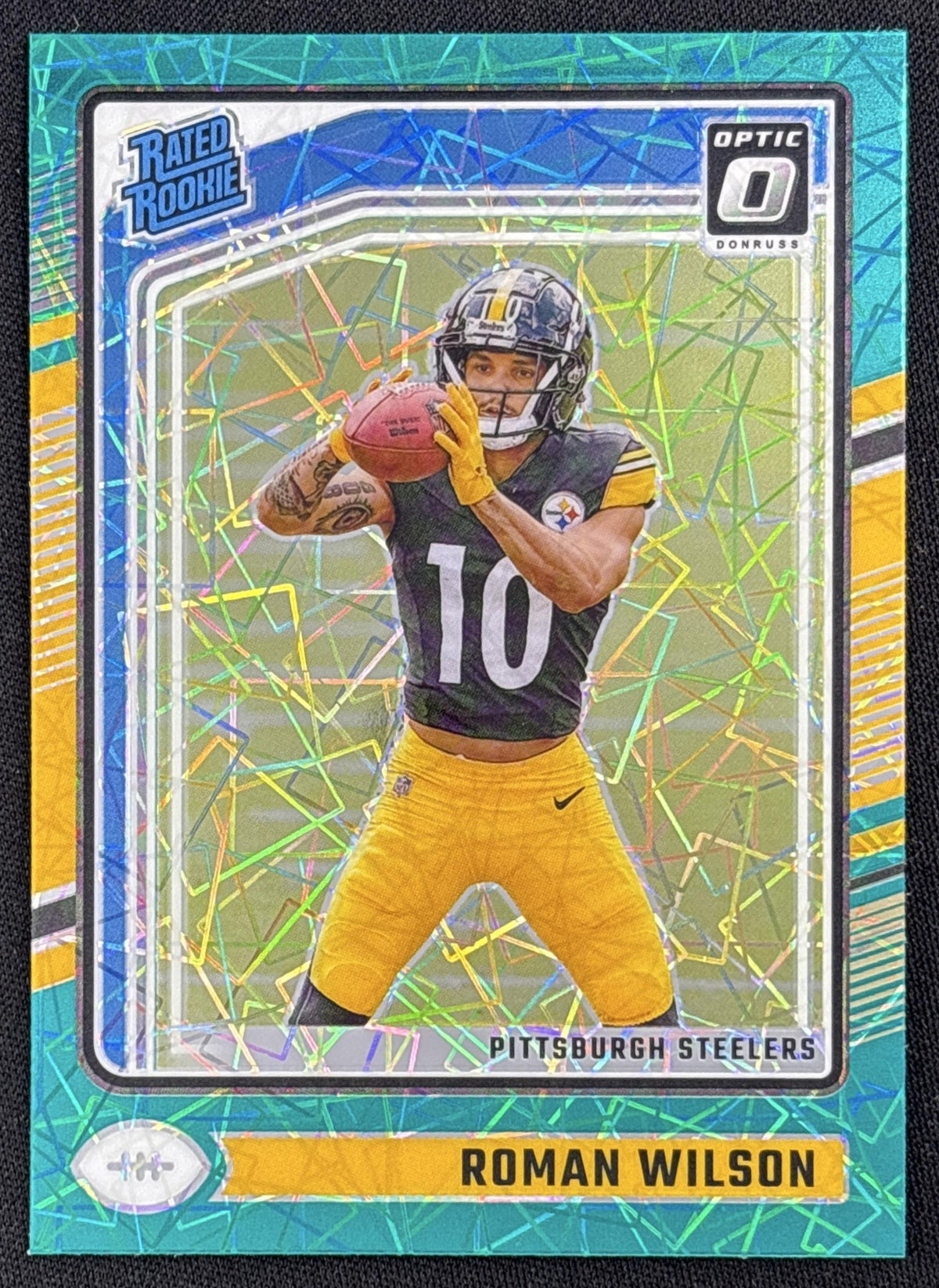 Roman Wilson 2024 Panini Donruss Optic Green Velocity Steelers