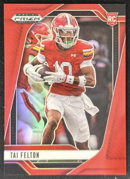 Tai Felton 2025 Panini Prizm Draft Picks Red /399 Terrapins Sports Trading Card