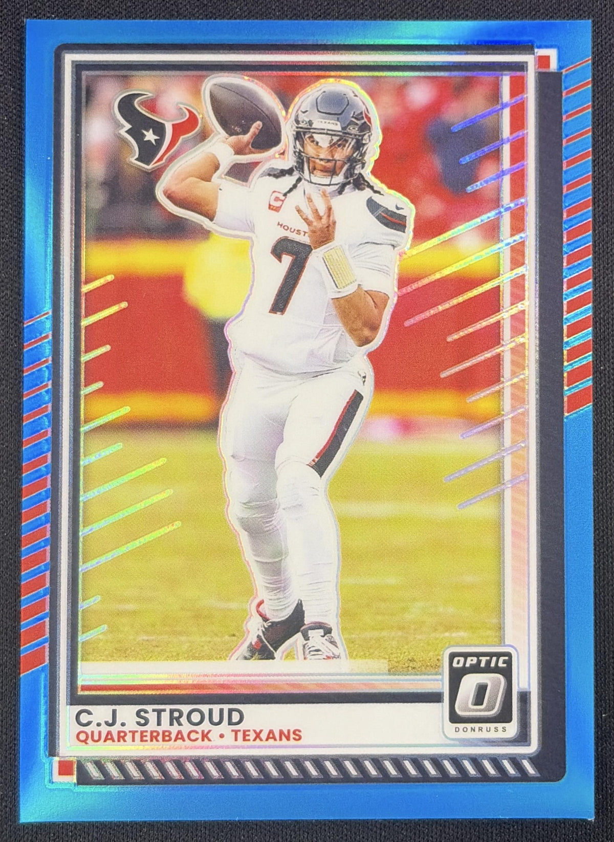 C.J. Stroud 2025 Panini Donruss Optic Aqua Prizm /349 Texans