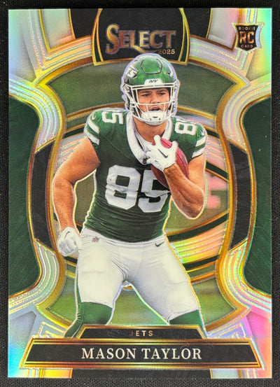 Mason Taylor 2025 Select Concourse Silver Prizm Jets Sports Trading Cards