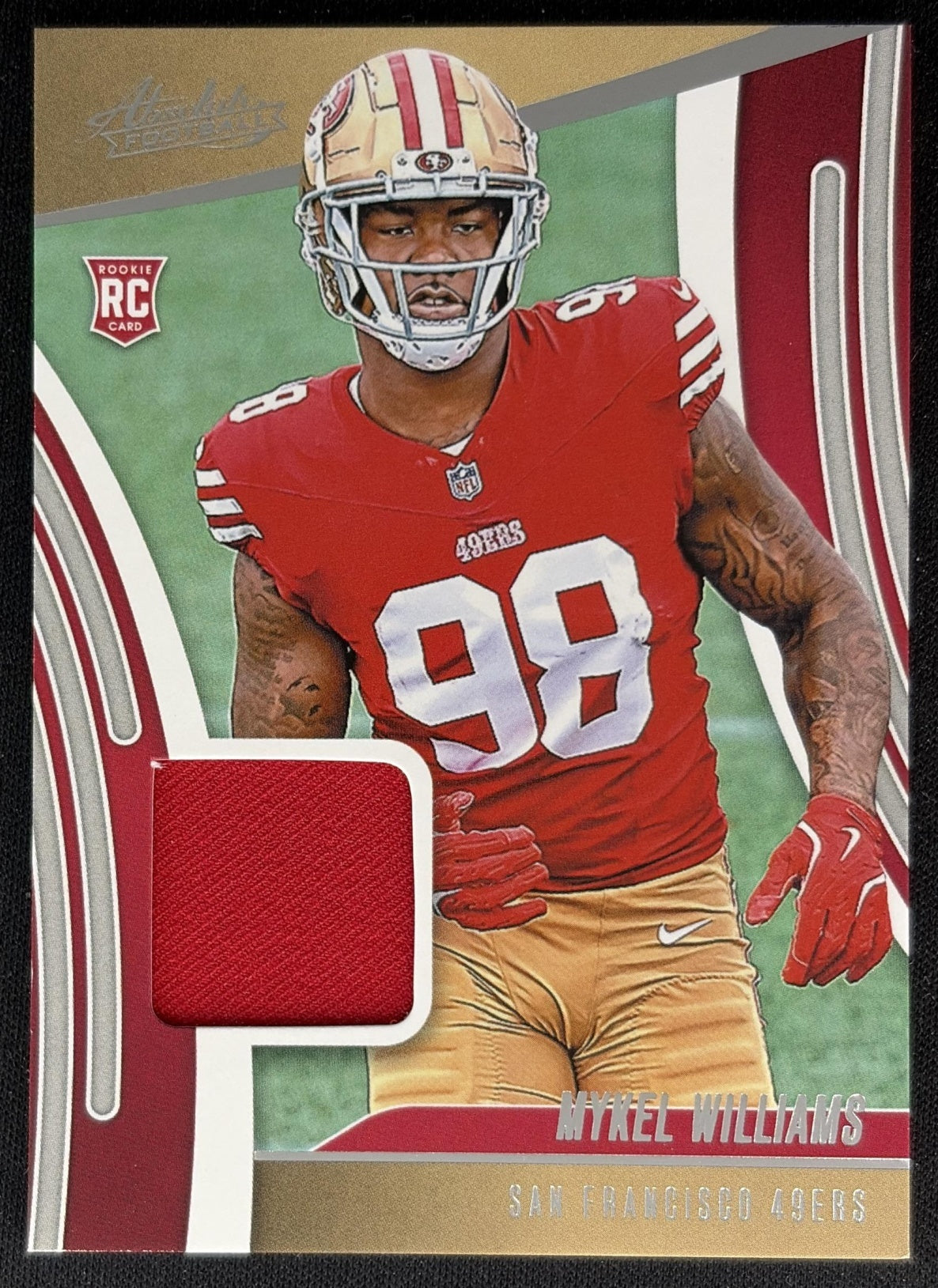 Mykel Williams 2025 Panini Absolute Rookie Materials 49ers front