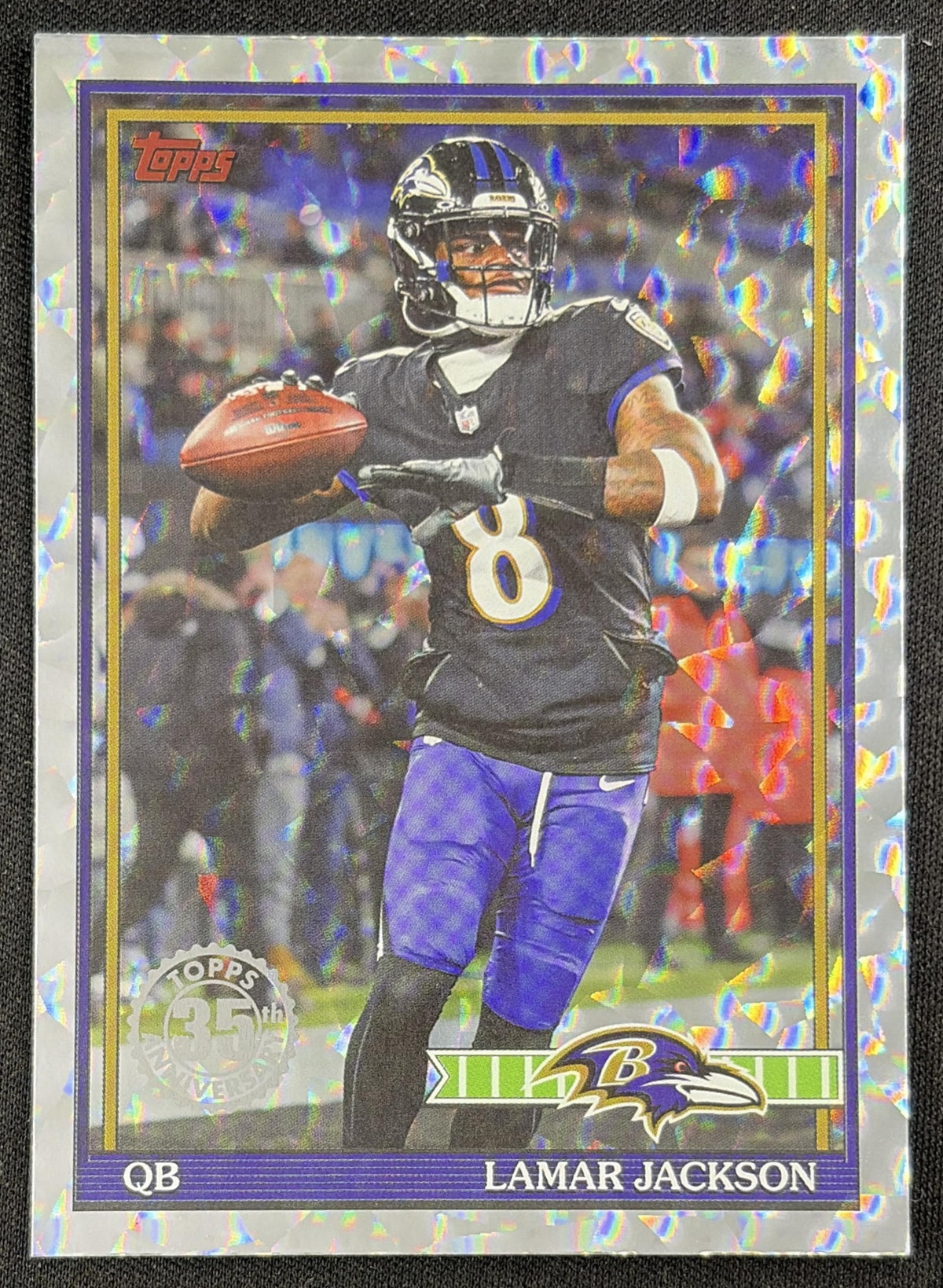Lamar Jackson 2026 Topps 1991 Crackle Foil Ravens