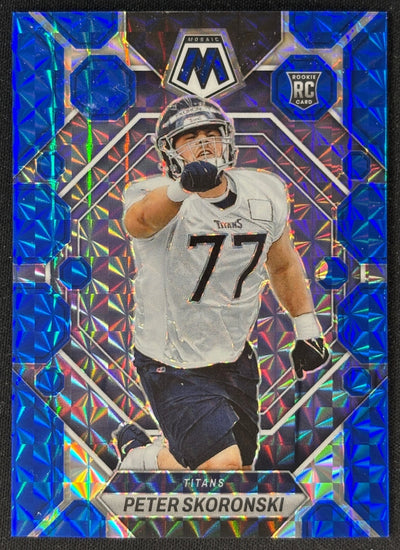 Peter Skoronski 2023 Mosaic Blue Mosaic Prizm /99 Titans - Front | Wayne Collection
