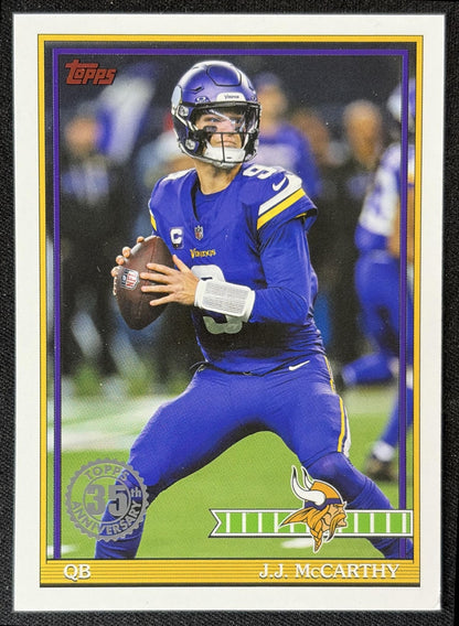 J.J. McCarthy 2026 Topps 1991 Vikings front