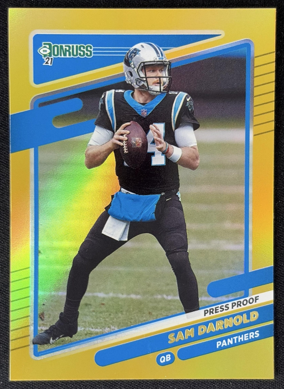 Sam Darnold 2021 Panini Donruss Press Proof Premium Panthers - Carolina Panthers