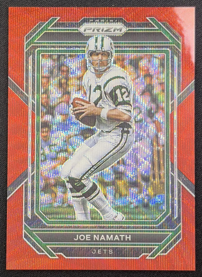 Joe Namath 2022 Panini Prizm Red Wave /149 Jets