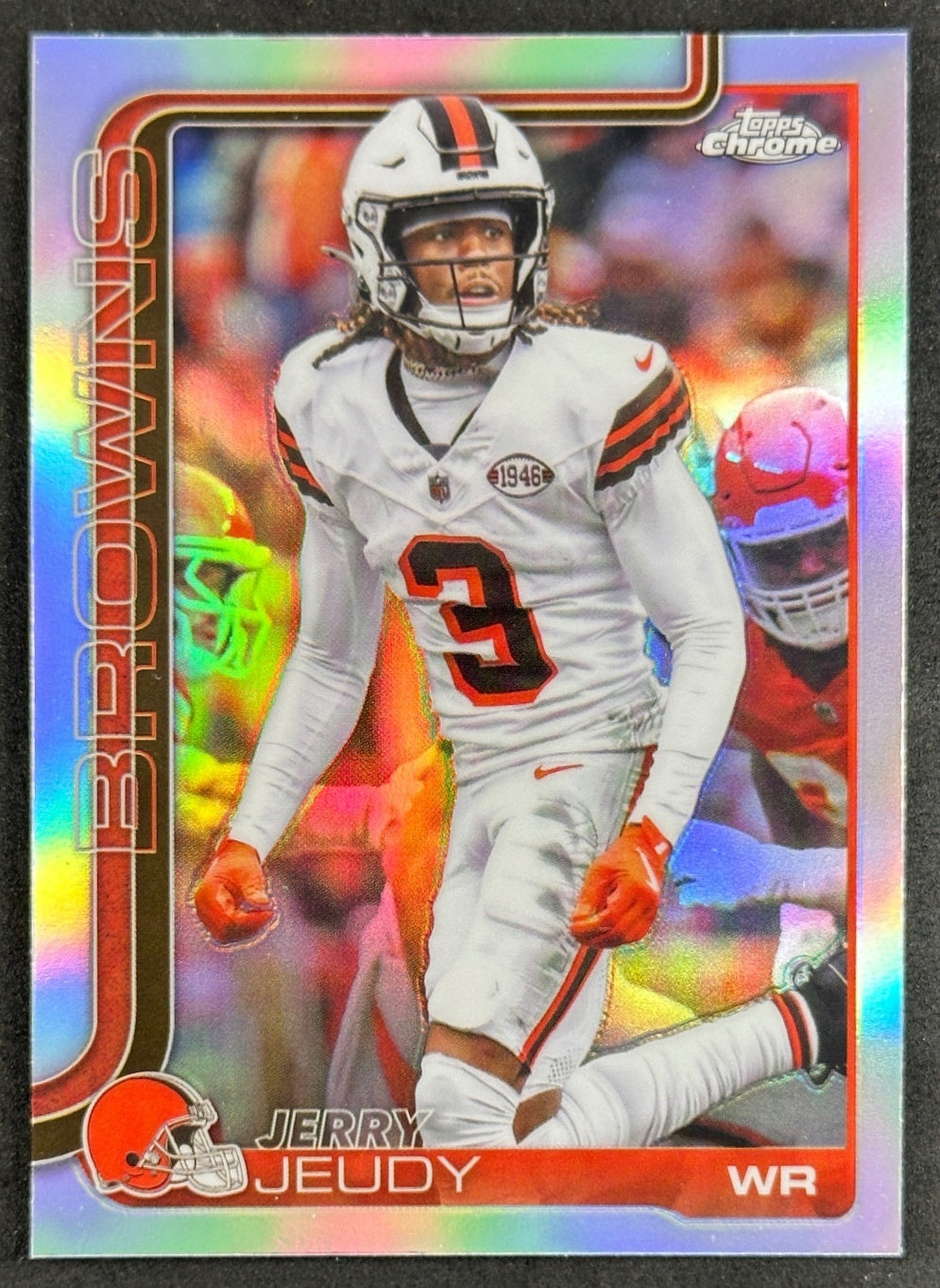 Jerry Jeudy 2025 Topps Chrome Refractor Browns Sports Trading Cards