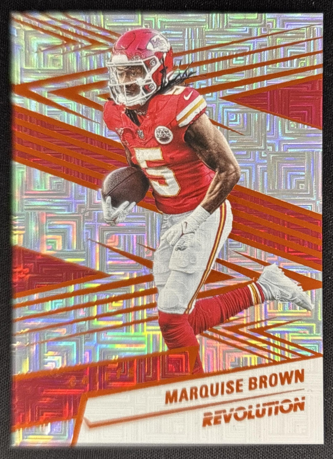 Marquise Brown 2025 Panini Revolution Orange Levels /299 Chiefs Sports Trading Cards
