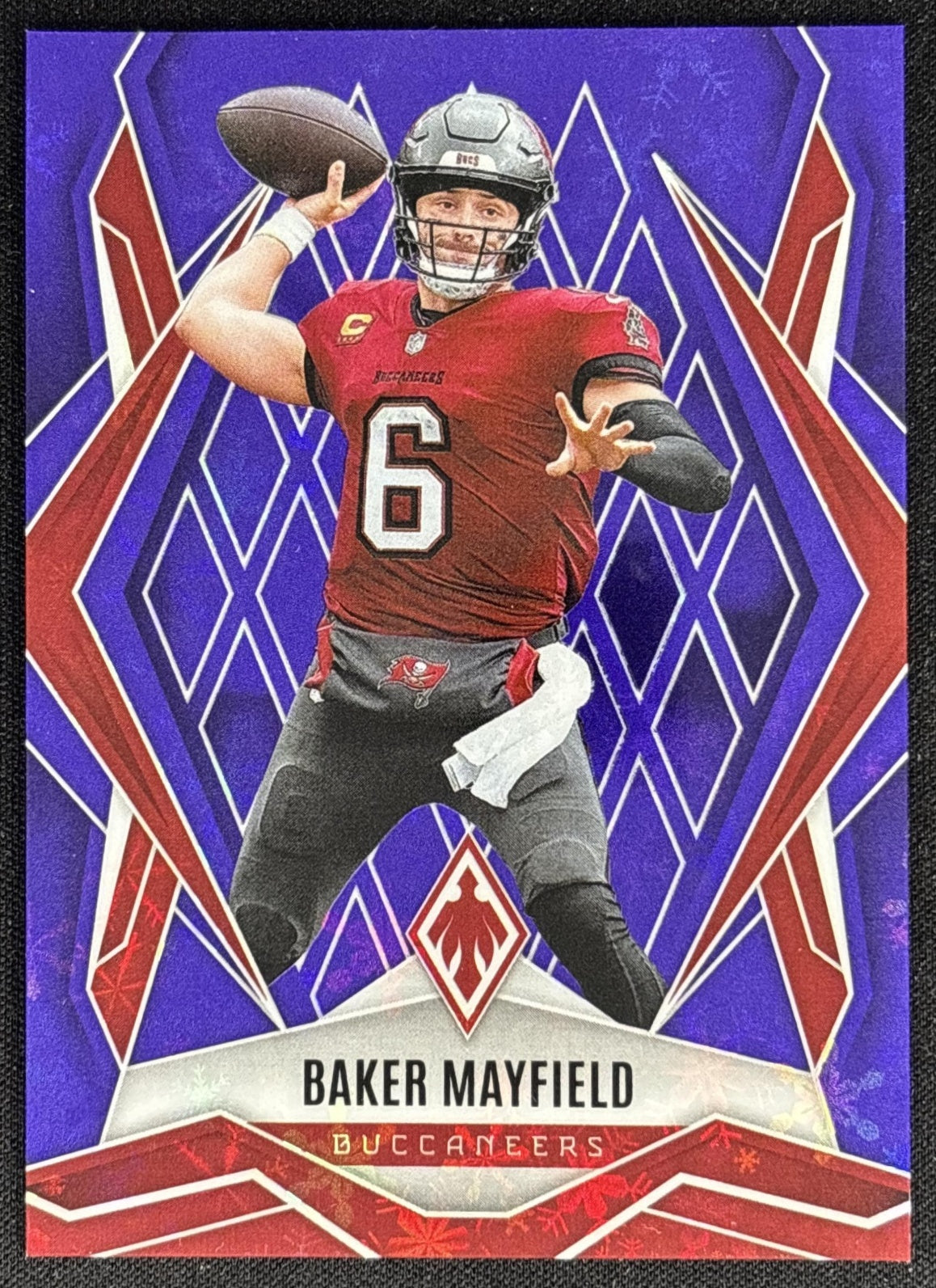 Baker Mayfield 2025 Panini Phoenix Purple Winter Prizm /249 Buccaneers