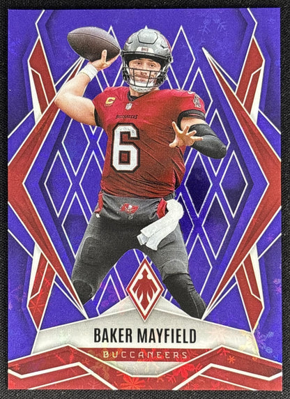Baker Mayfield 2025 Panini Phoenix Purple Winter Prizm /249 Buccaneers