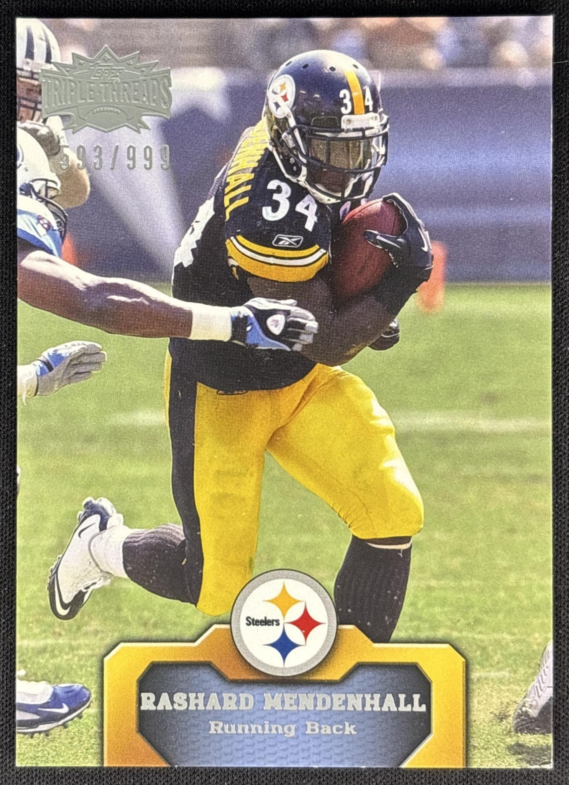Rashard Mendenhall 2011 Topps Triple Threads /999 Steelers front