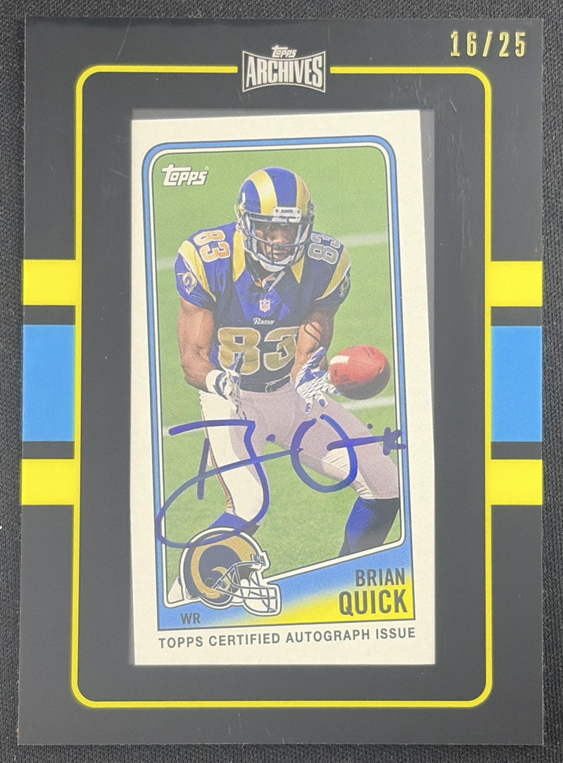 Brian Quick 2013 Topps Archive 1988 Framed Auto /25 Rams
