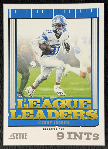Kerby Joseph 2025 Panini Score League Leaders Lions Front