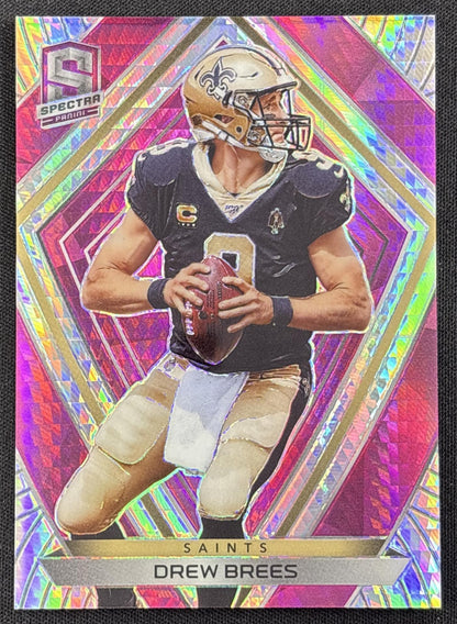 Drew Brees 2020 Panini Spectra Neon Pink /25 Saints