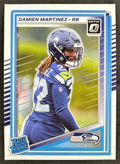 Damien Martinez 2025 Donruss Optic Rated Rookie Seahawks Sports Trading Card