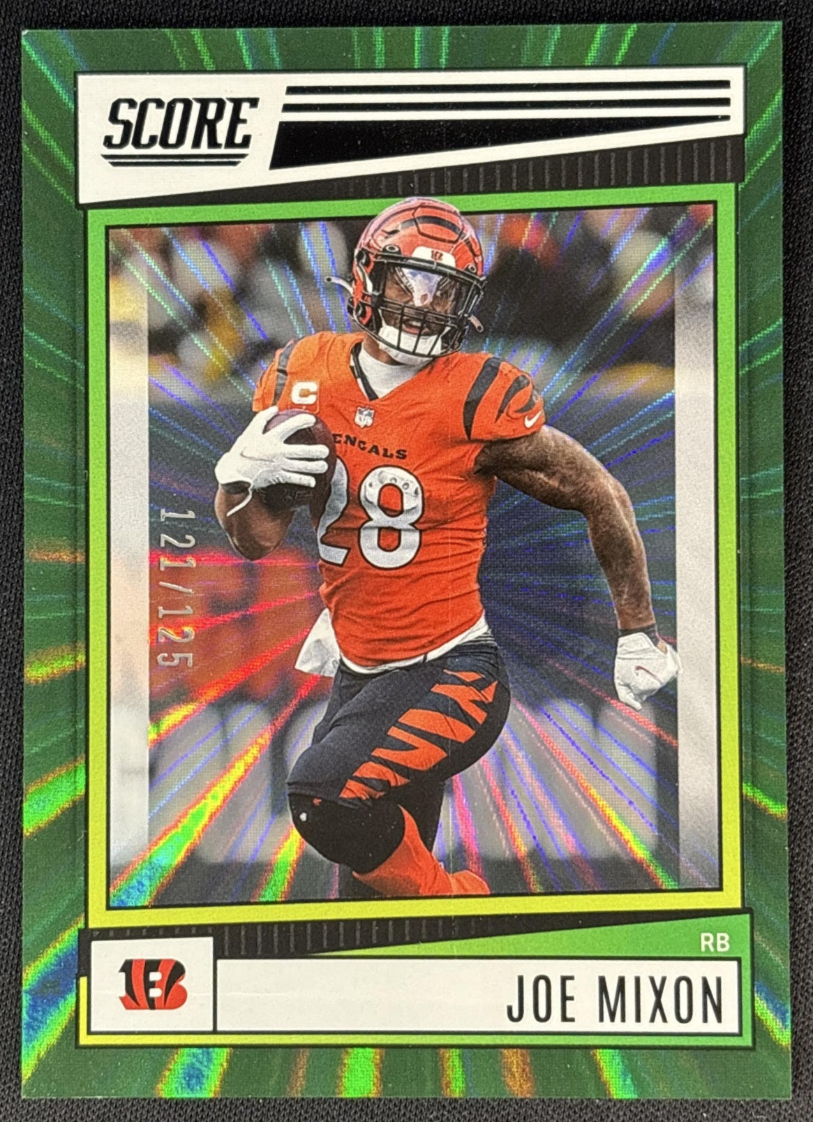 Joe Mixon 2022 Panini Score Spokes /125 Bengals