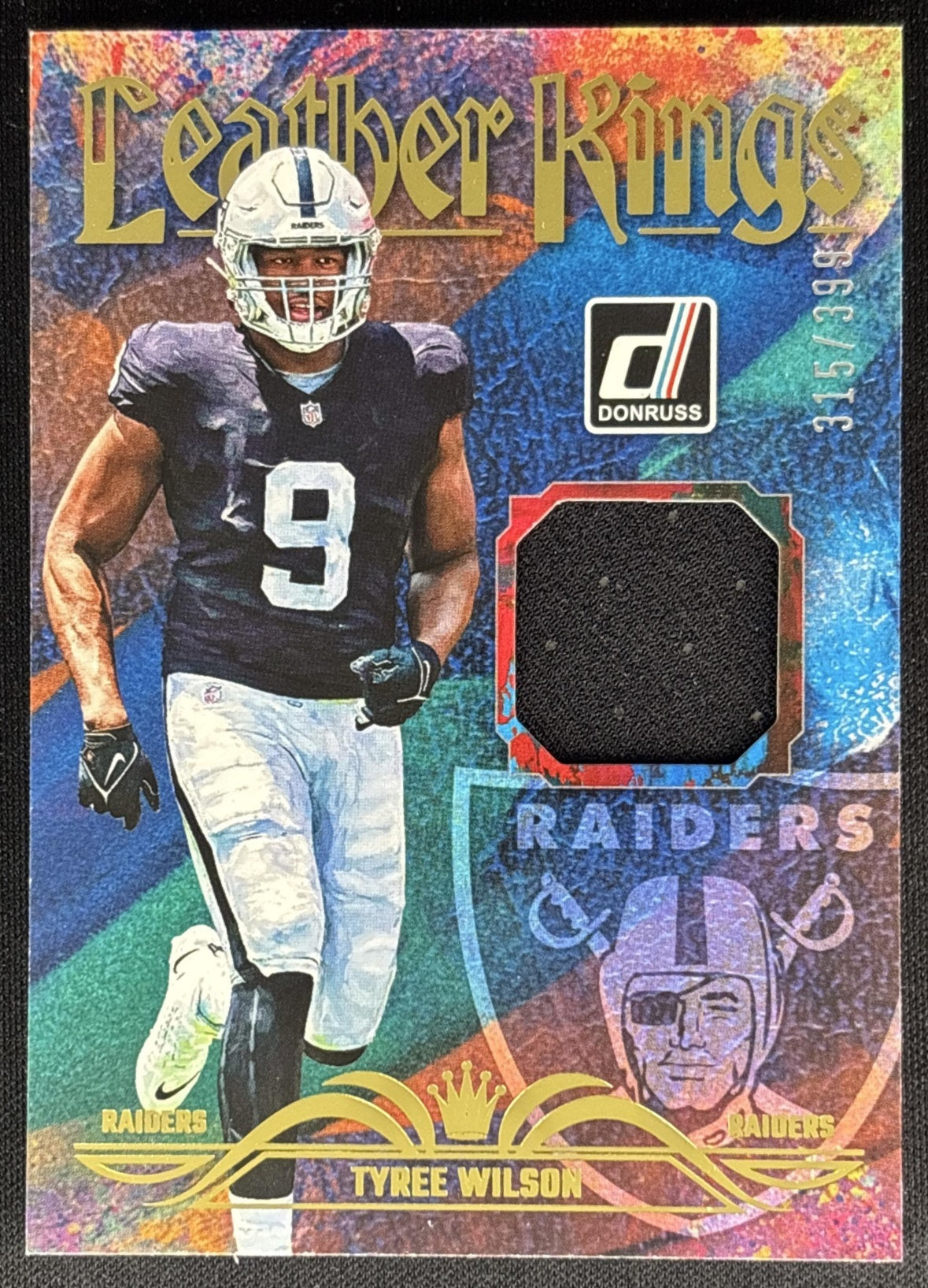 Tyree Wilson 2023 Panini Donruss Leather Kings /399 Raiders Sports Trading Cards
