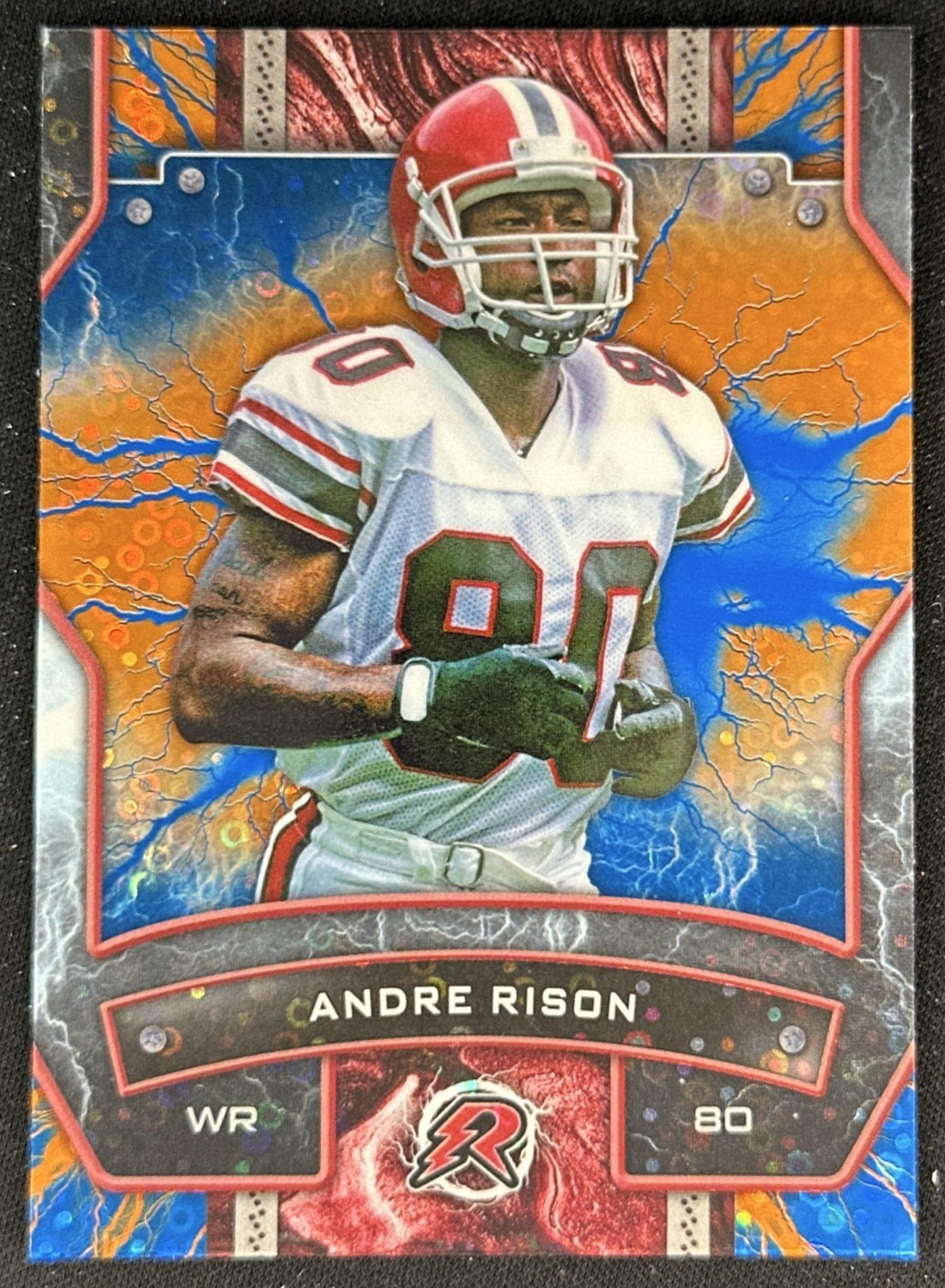 Andre Rison 2024 Topps Resurgence Blue and Orange Spark Falcons front