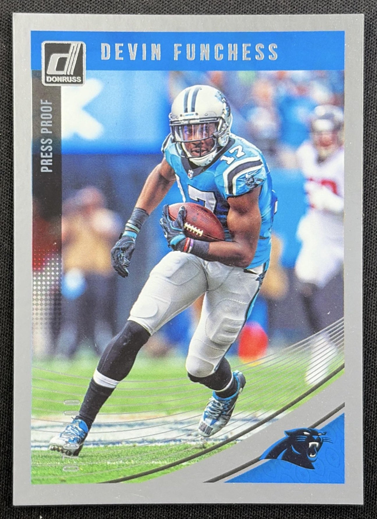 Devin Funchess 2018 Panini Donruss Press Proof Grey Panthers Carolina Panthers