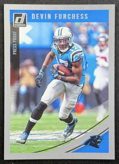 Devin Funchess 2018 Panini Donruss Press Proof Grey Panthers Carolina Panthers
