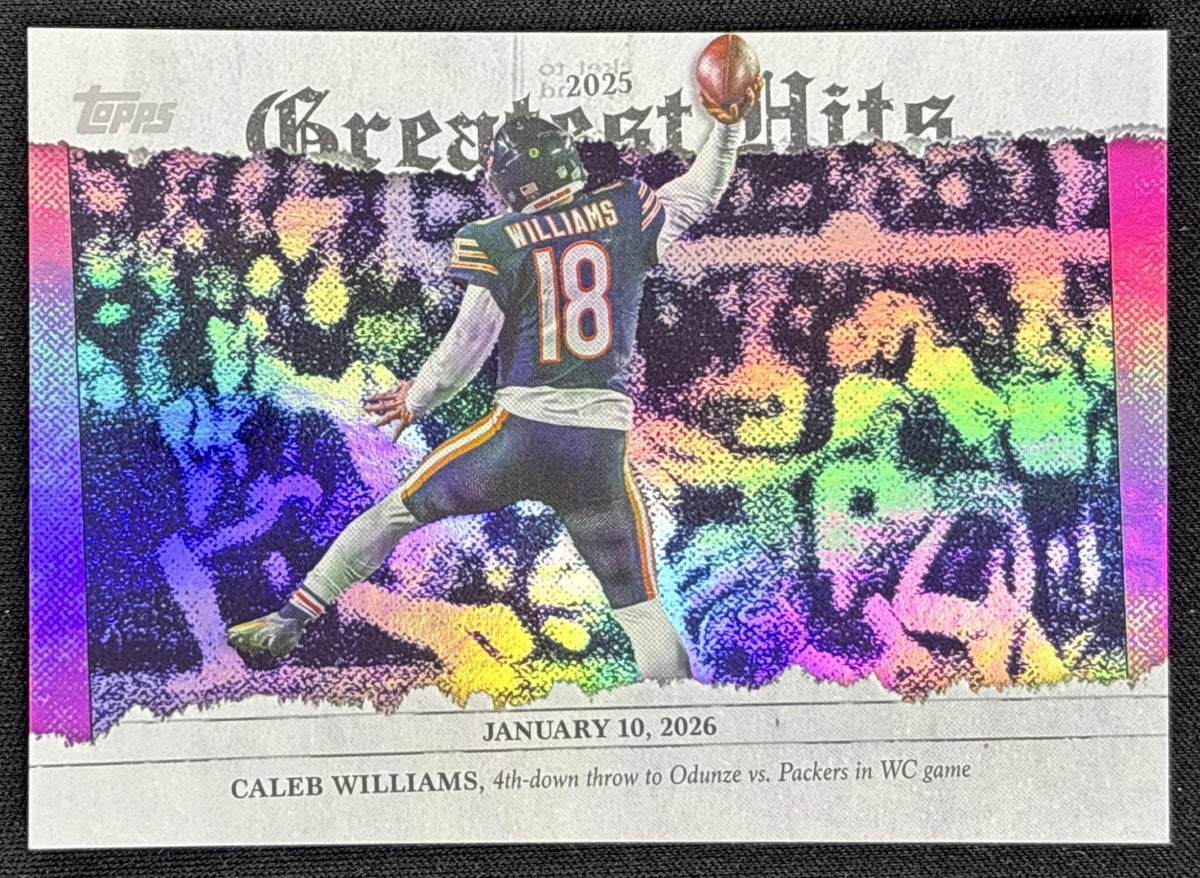 Caleb Williams 2026 Topps 2025 Greatest Hits Pink Bears