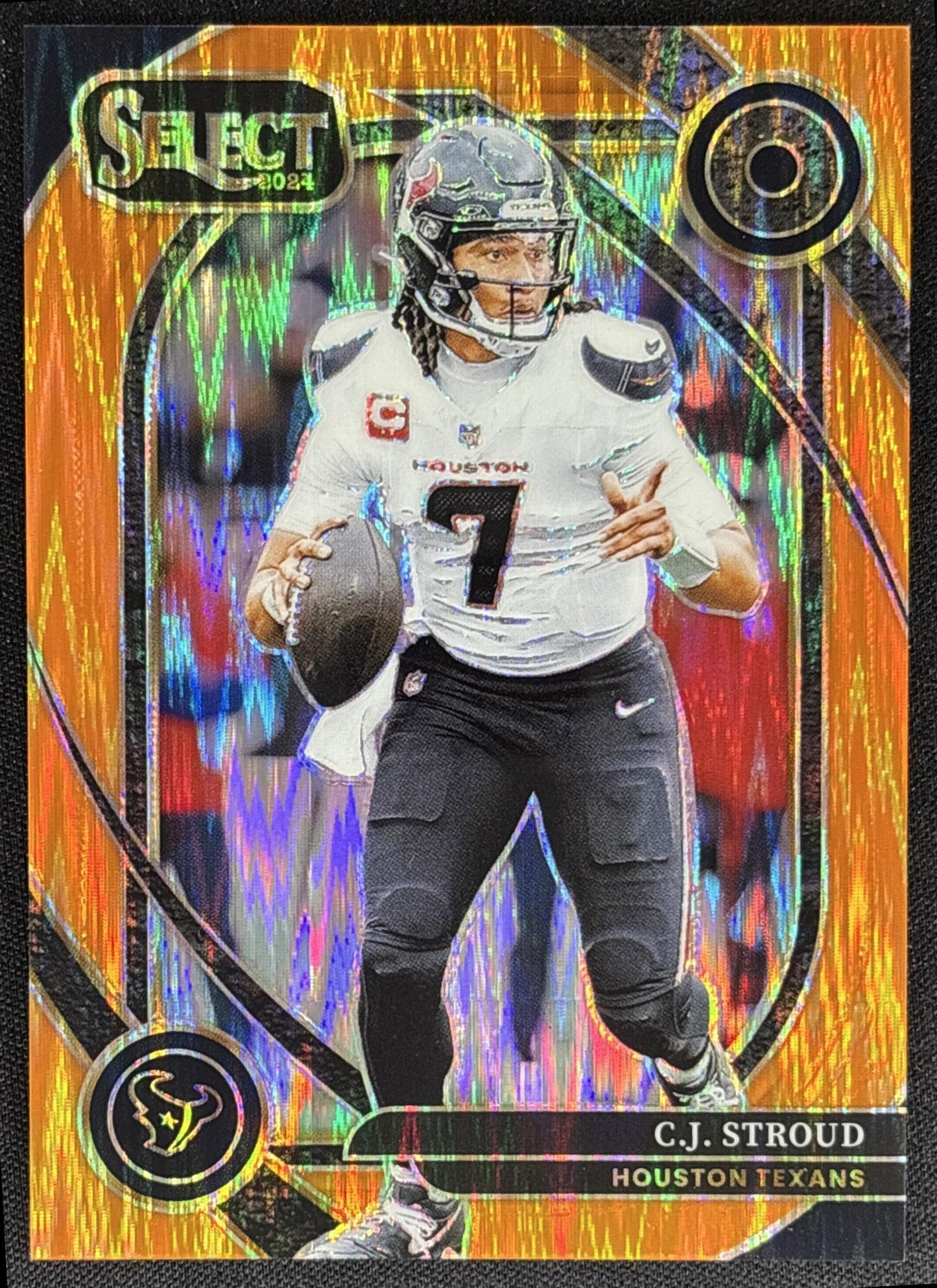 C.J. Stroud 2024 Panini Select Club Orange Prizm Shock /399 Texans