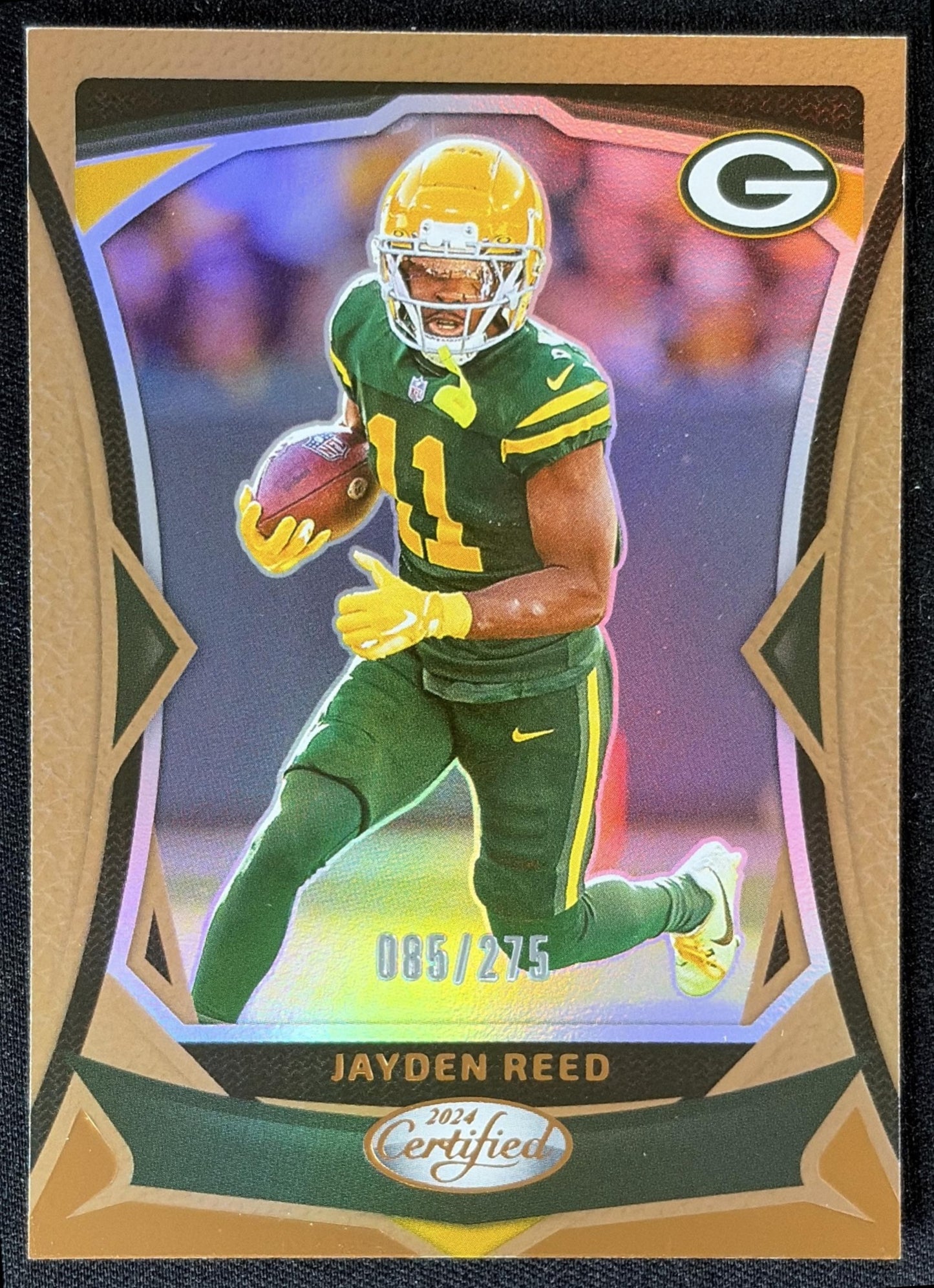 Jayden Reed 2024 Panini Certified Bronze Mirror /275 Packers