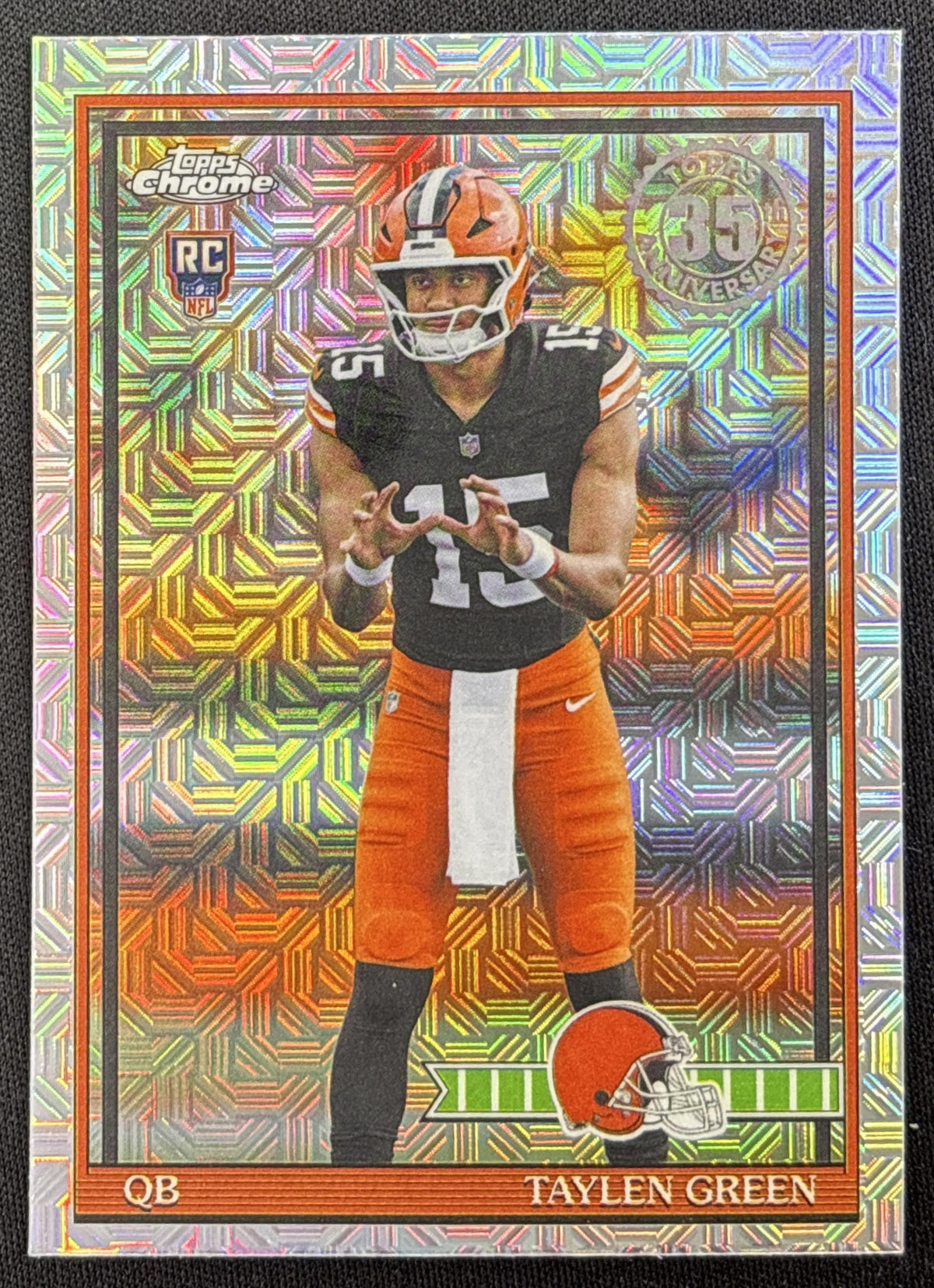 Taylen Green 2026 Topps 1991 Chrome Rookie Mojo Refractor Browns