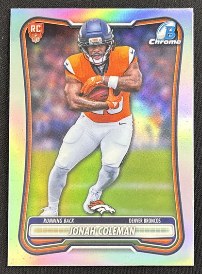 Jonah Coleman 2026 Bowman Chrome Red RC Variation Broncos Rookie