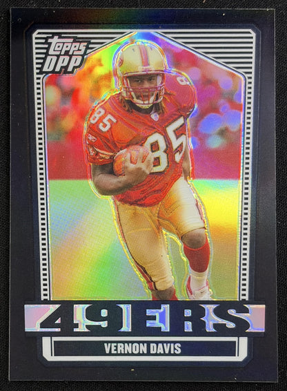 Vernon Davis 2007 Topps Draft Picks & Prospects Chrome Black Refractors 49ers - Front