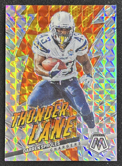 Darren Sproles 2023 Panini Mosaic Thunder Lane Mosaic Chargers