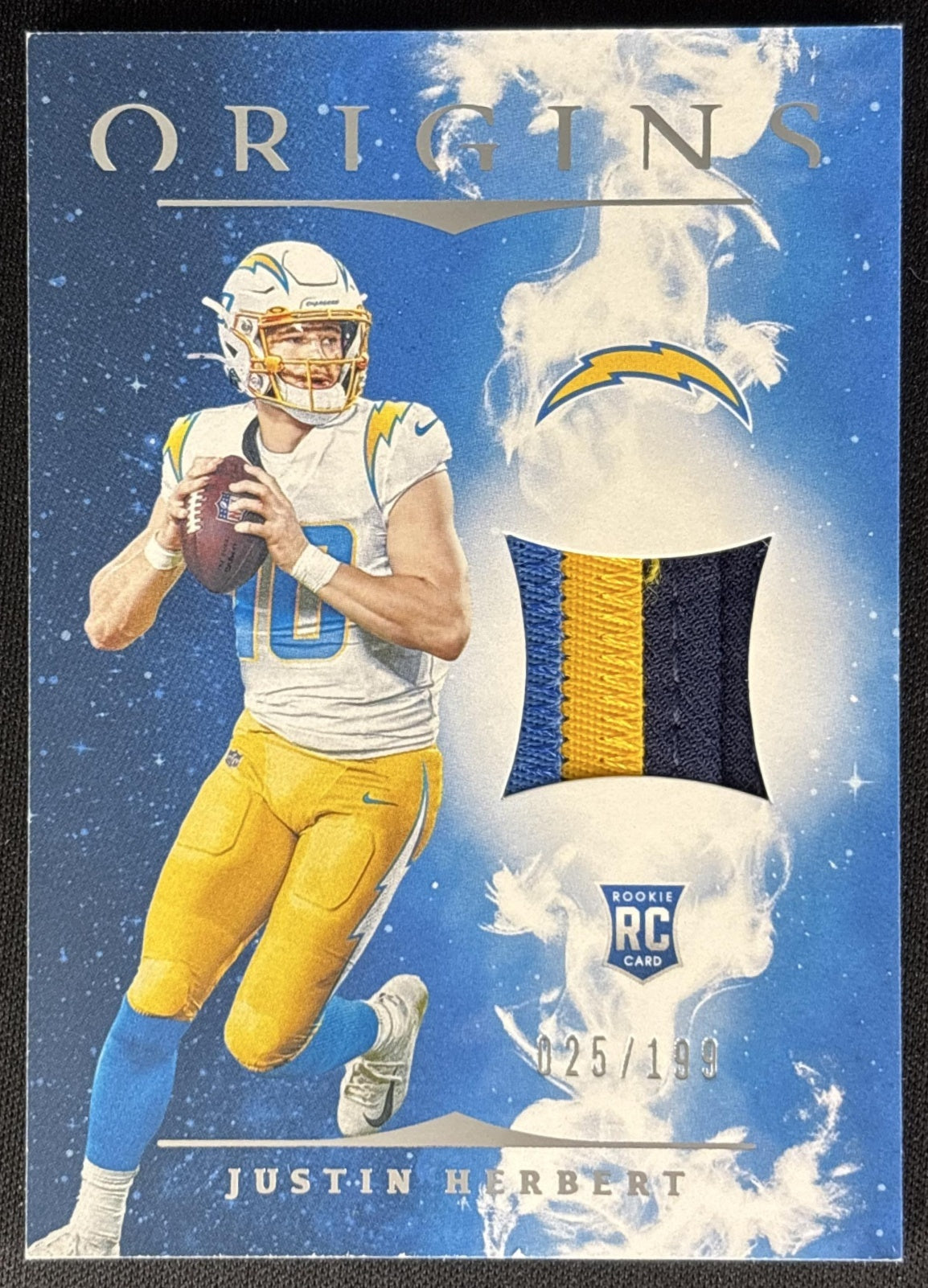 Justin Herbert 2020 Panini Origins Rookie Patches /199 Chargers Sports Trading Card