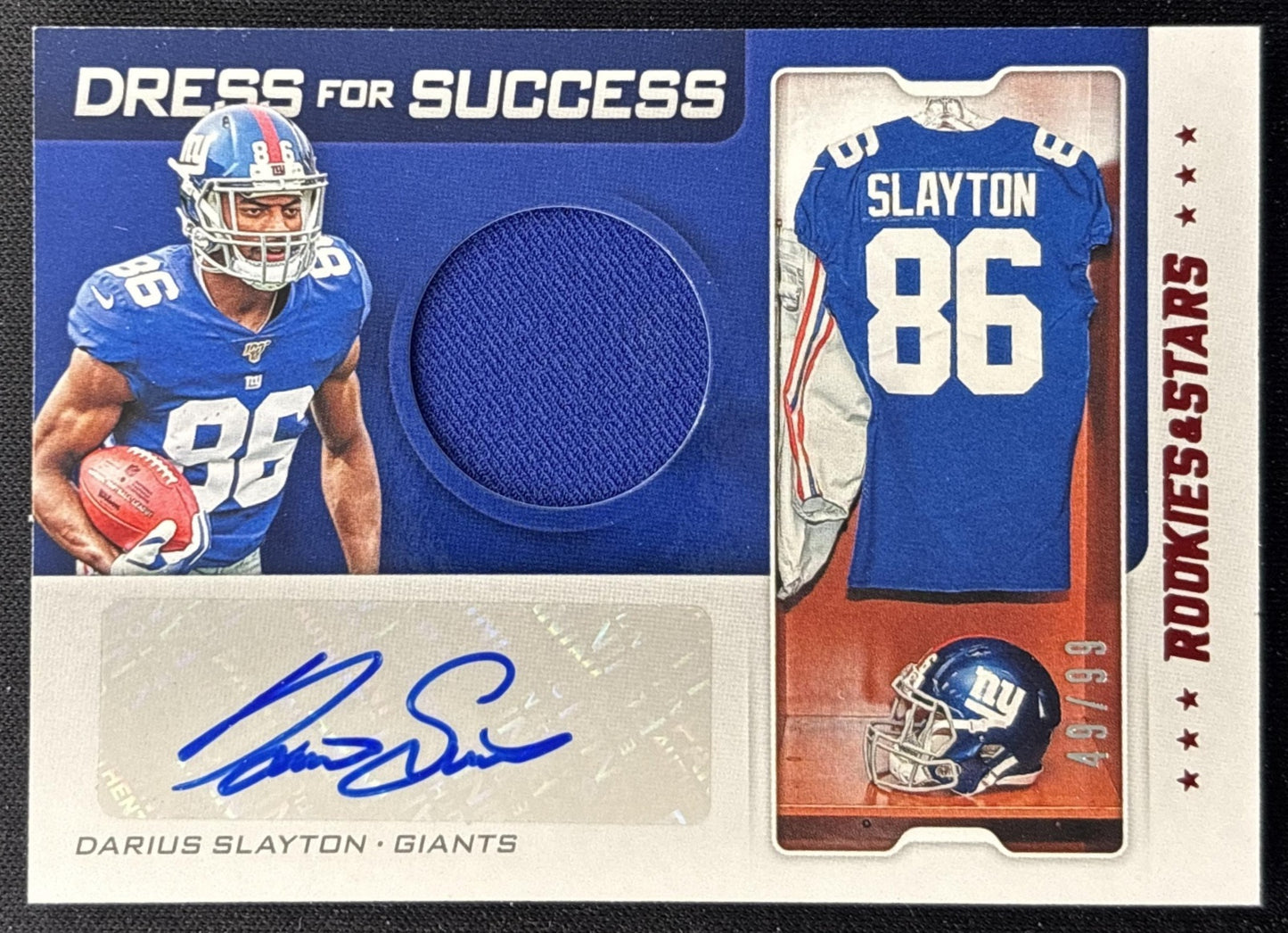Devin Singletary 2019 Panini Rookies & Stars Dress for Success /99 Bills front