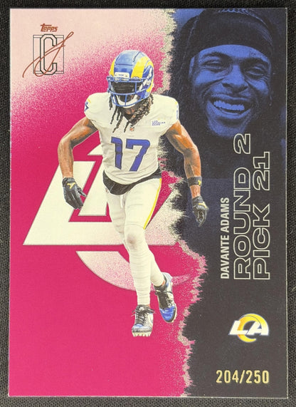 Davante Adams 2025 Topps Signature Class Veteran Magenta Foil /250 Rams Sports Trading Cards