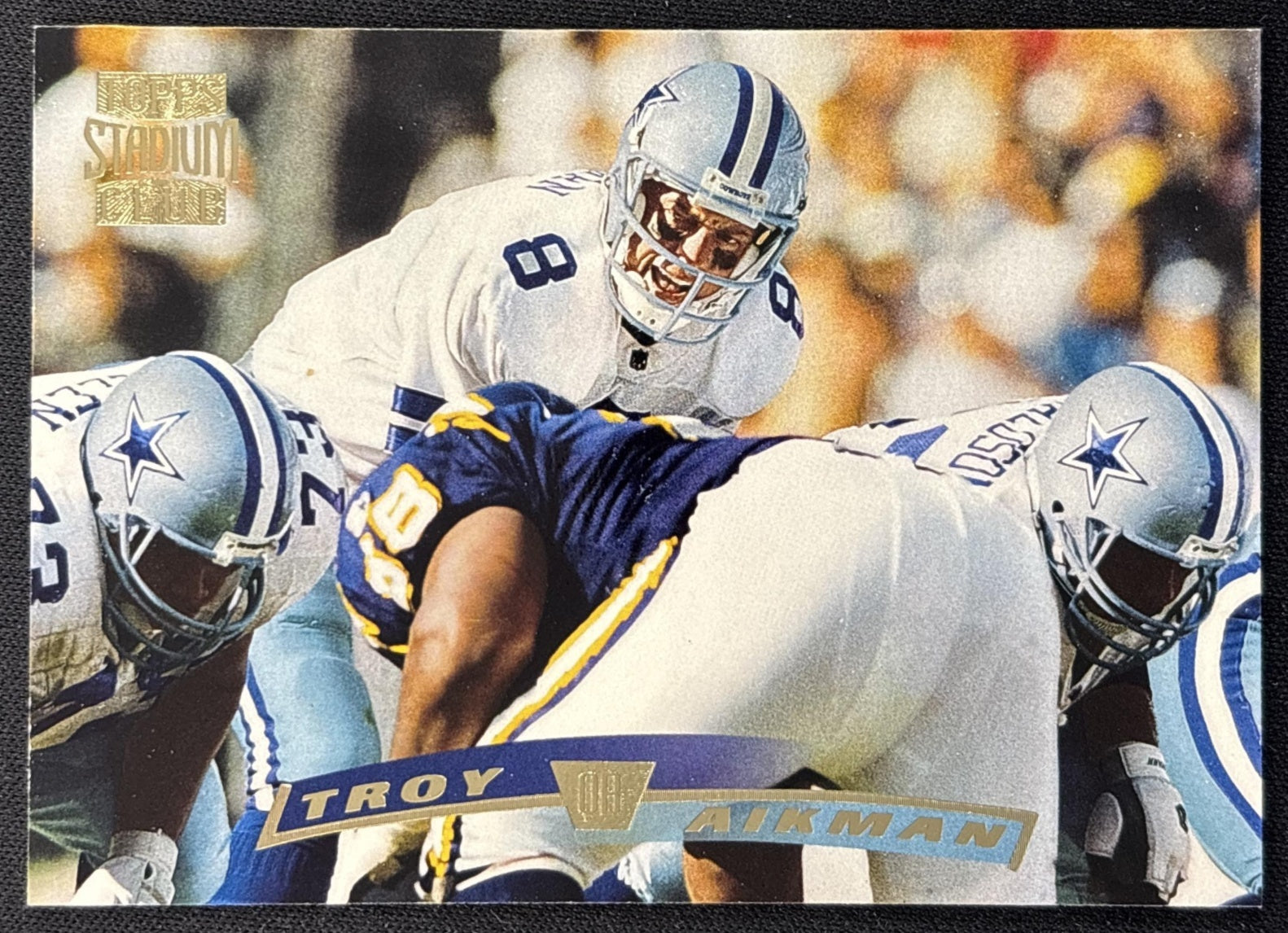 Troy Aikman 1996 Topps Stadium Club Cowboys Sports Trading Card