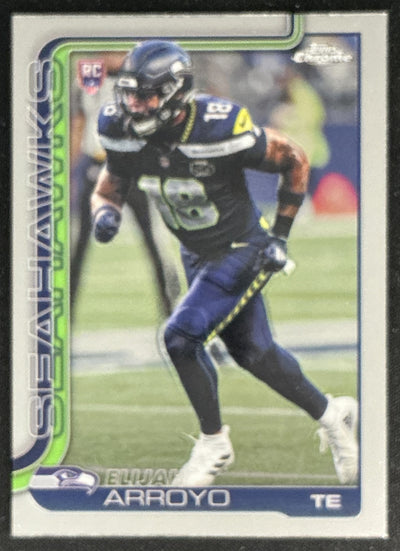 Elijah Arroyo 2025 Topps Chrome Rookie Seahawks Sports Trading Cards