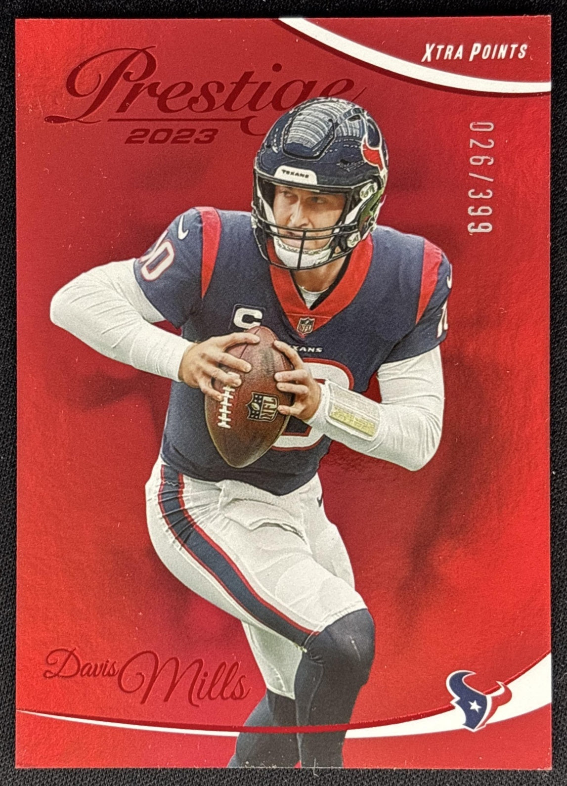 Davis Mills 2023 Panini Prestige Xtra Points Premium Red /399 Texans front
