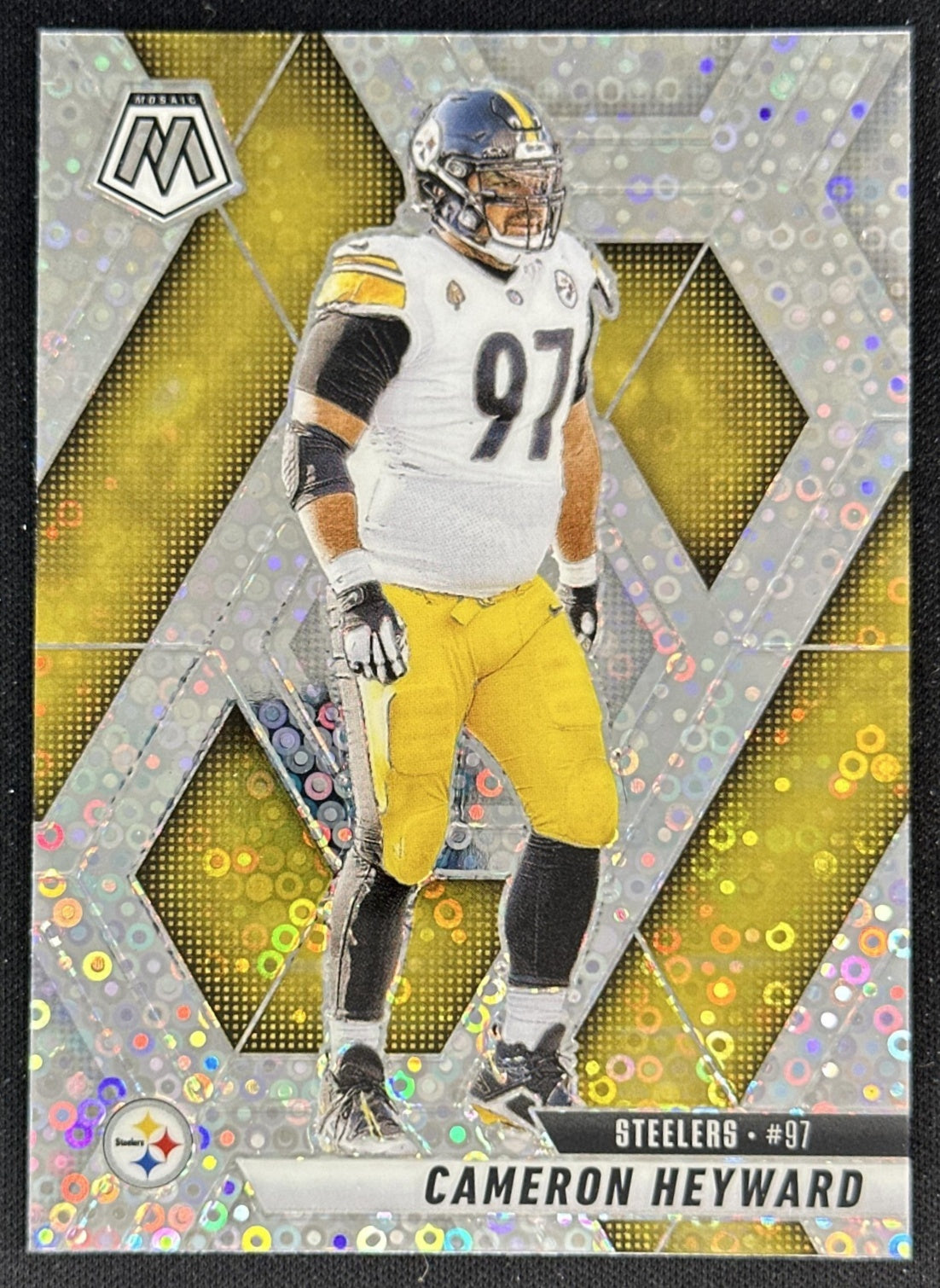 Cameron Heyward 2025 Panini Mosaic No Huddle Silver Prizm Steelers front