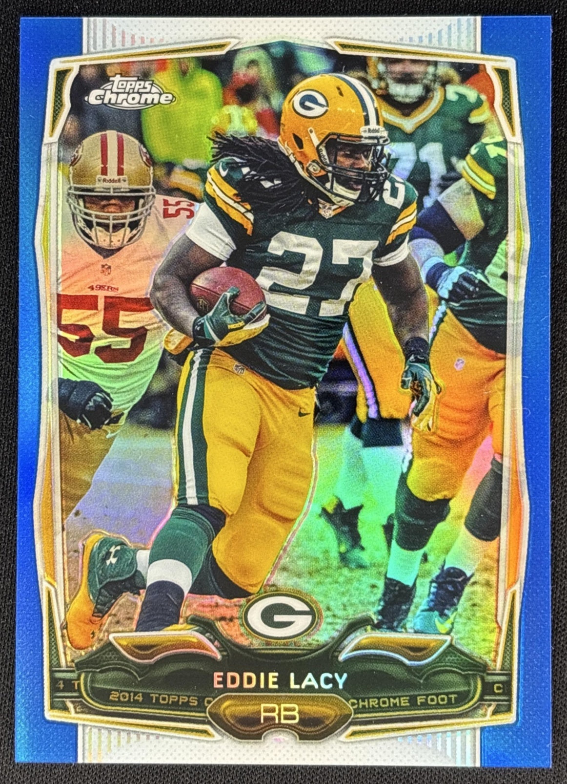 Eddie Lacy 2014 Topps Chrome Blue Refractor /199 Packers Sports Trading Cards
